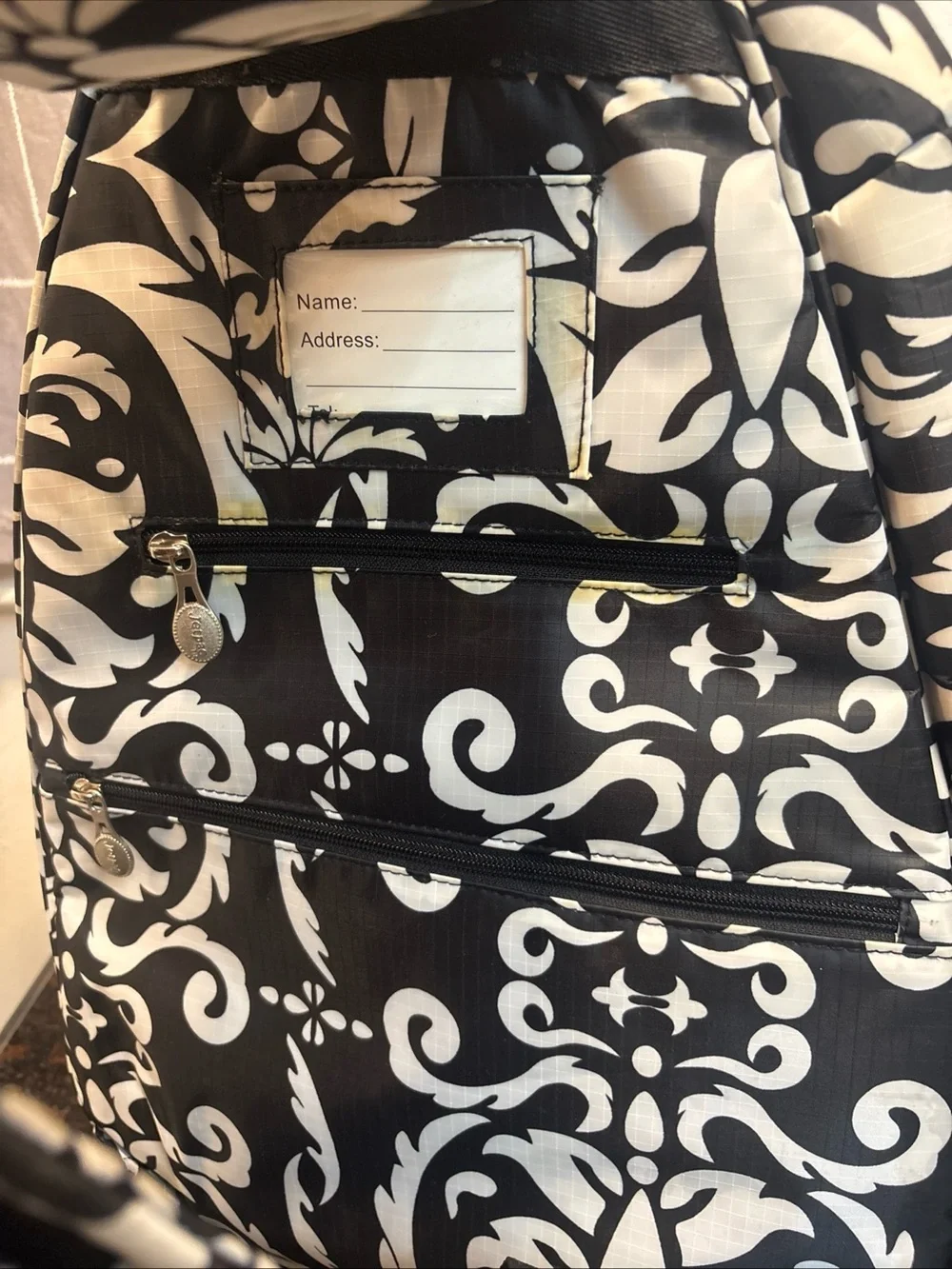 Life is Tennis Jetpac Black White Backpack Crossbody Travel Bag Jerome Jomash